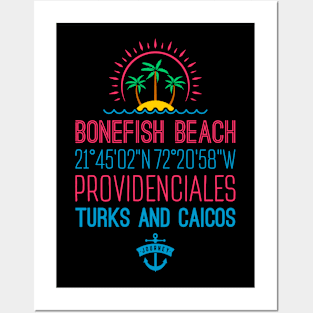 Bonefish Beach, Providenciales, Turks and Caicos Islands Posters and Art